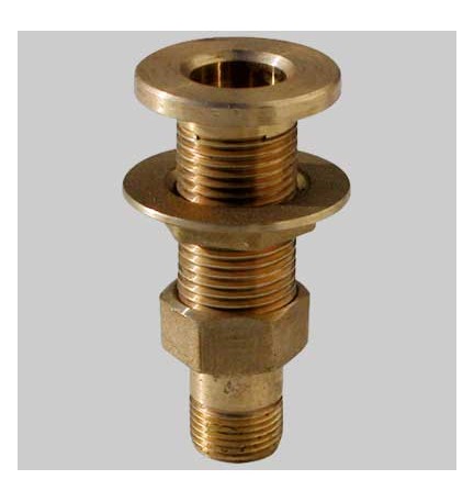 RACCORDO CON CODOLO PER CASSONE IN OTTONE - 1"
