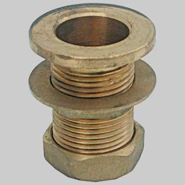 RACCORDO CON TAPPO PER CASSONE IN OTTONE - 1'' Fil. Int. 3/4