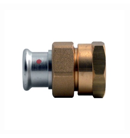 BOCCHETTONE DADO E RACCORDO FEMMINA IN OTTONE PRESS ACCIAIO CARBONIO 2" x 54