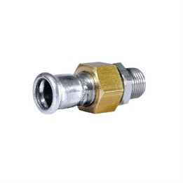 BOCCHETTONE DADO E RACCORDO MASCHIO IN OTTONE PRESS ACCIAIO CARBONIO 2" x 54
