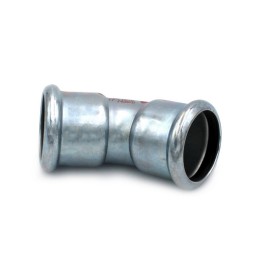 CURVA 45° FF A PRESSARE IN ACCIAIO CARBONIO STEEL PRES Diam. 22