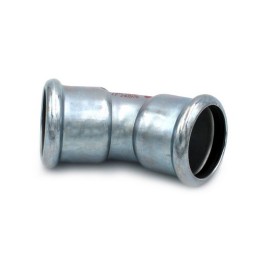 CURVA 45° FF A PRESSARE IN ACCIAIO CARBONIO STEEL PRES Diam. 42