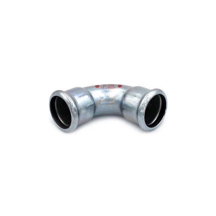 CURVA 90° FF A PRESSARE IN ACCIAIO CARBONIO STEEL PRES Diam. 22