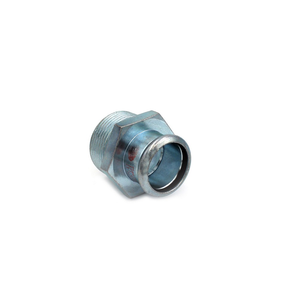 MANICOTTO MISTO FILETTO MASCHIO A PRESSARE IN ACCIAIO AL CARBONIO 1/2" x 18