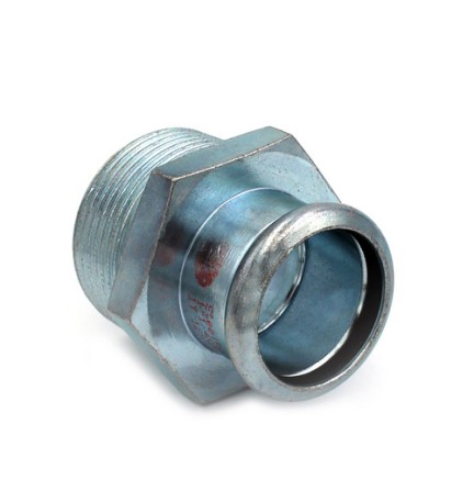 MANICOTTO MISTO FILETTO MASCHIO A PRESSARE IN ACCIAIO AL CARBONIO 3/4" x 18