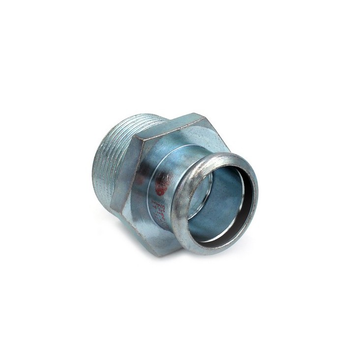 MANICOTTO MISTO FILETTO MASCHIO A PRESSARE IN ACCIAIO AL CARBONIO 1" x 28