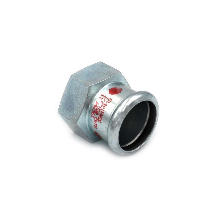 MANICOTTO MISTO FILETTO F A PRESSARE IN ACCIAIO CARBONIO STEEL PRES 1/2 x 15