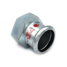 MANICOTTO MISTO FILETTO F A PRESSARE IN ACCIAIO CARBONIO STEEL PRES 1/2 x 22