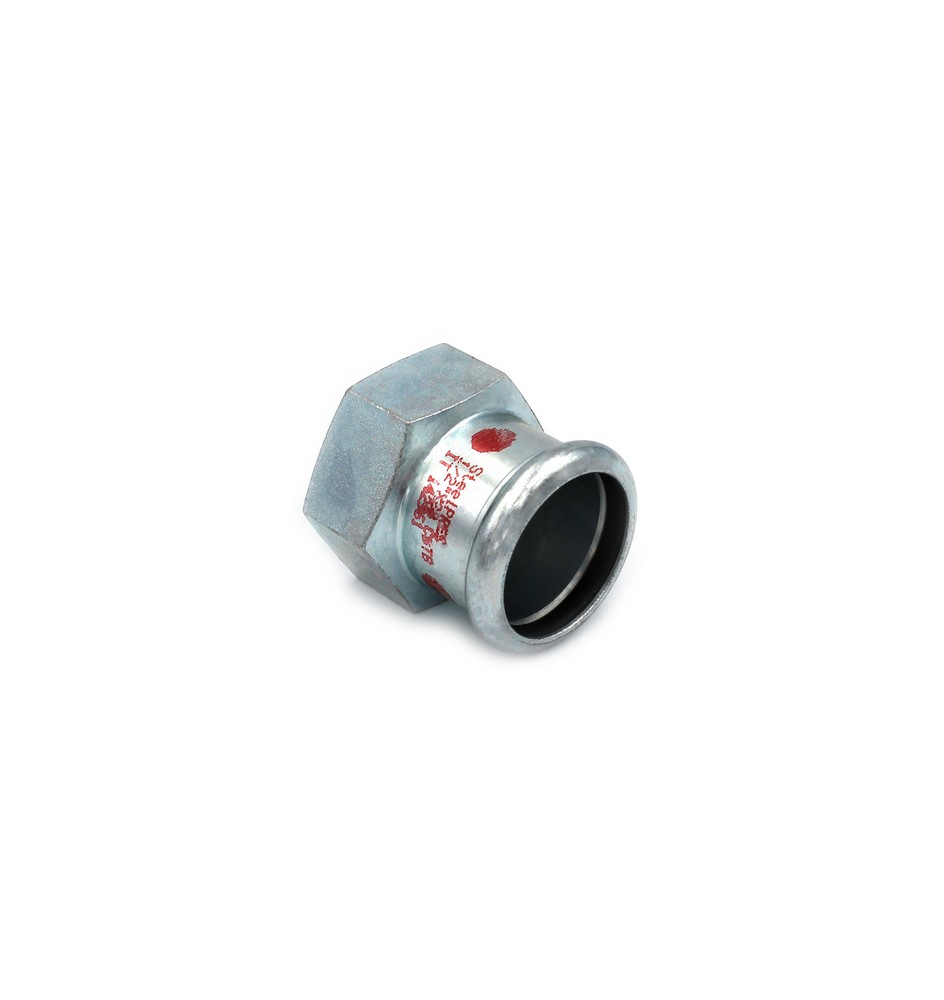 MANICOTTO MISTO FILETTO F A PRESSARE IN ACCIAIO CARBONIO STEEL PRES 1/2 x 22