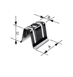 BS CAPPELLOTTO IN LAMIERA ZINC 50X20X40 MM 10 PZ