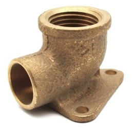 GOMITO BRONZO F. CON 3 FLANGE A SALDARE 1/2 x 22