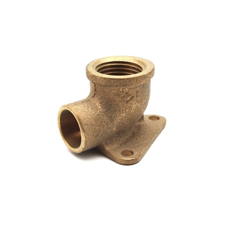 GOMITO BRONZO F. CON 3 FLANGE A SALDARE 1/2 x 22