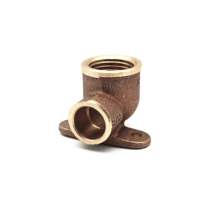 GOMITO BRONZO F. CON 2 FLANGE A SALDARE 3/4 x 18