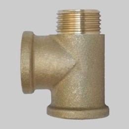 RACCORDO A TEE F-F-M OTTONE GIALLO - 1/2