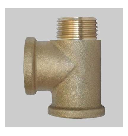 RACCORDO A TEE F-F-M OTTONE GIALLO - 1/2