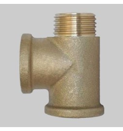 RACCORDO A TEE F-F-M OTTONE GIALLO - 3/4