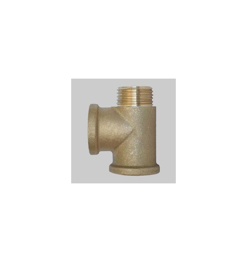 RACCORDO A TEE F-F-M OTTONE GIALLO - 3/4