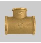 RACCORDO A TEE RIDOTTO AL CENTRO OTTONE GIALLO - 3/4 x 1/2 x 3/4