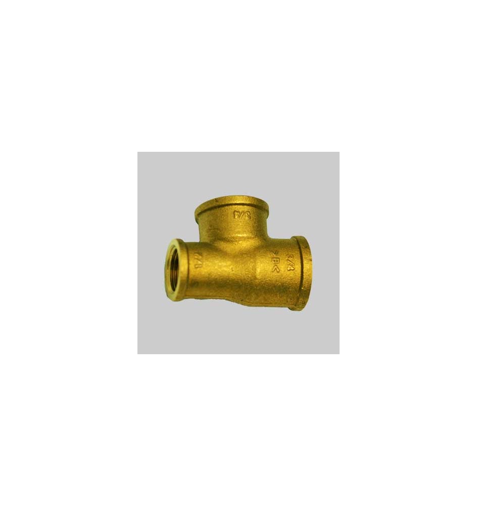 RACCORDO A TEE RIDOTTO LATERALE OTTONE GIALLO - 1/2 x 1/2 x 3/4