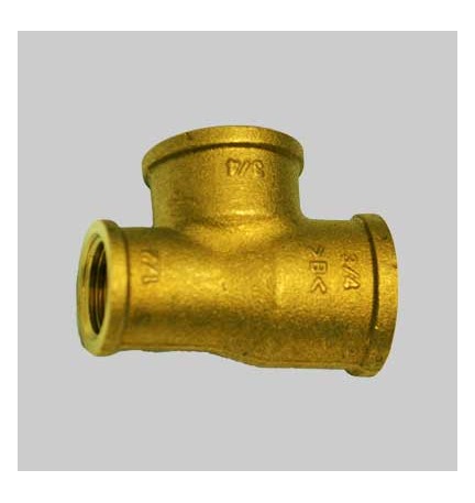 RACCORDO A TEE RIDOTTO LATERALE OTTONE GIALLO - 1/2 x 1/2 x 3/4