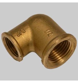 RACCORDO A GOMITO RIDOTTO F/F OTTONE GIALLO - 1" x 1/2