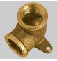 GOMITO CON FLANGIA F/F OTTONE GIALLO - 1/2 x 1/2