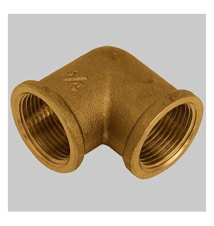 GOMITO FEMMINA/FEMMINA OTTONE GIALLO - 2" x 2"