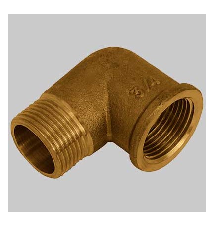 GOMITO MASCHIO/FEMMINA OTTONE GIALLO - 1/4 x 1/4