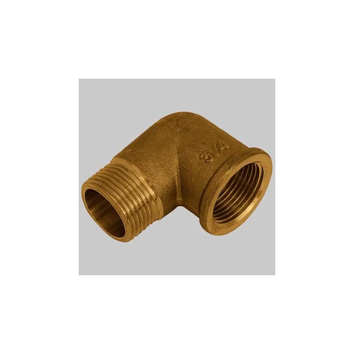GOMITO MASCHIO/FEMMINA OTTONE GIALLO - 3/8 x 3/8
