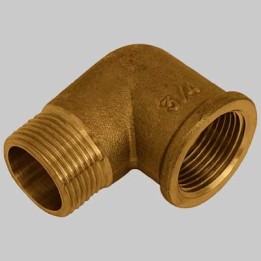 GOMITO MASCHIO/FEMMINA OTTONE GIALLO - 1/2 x 1/2