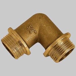GOMITO MASCHIO/MASCHIO OTTONE GIALLO - 1/2 x 1/2
