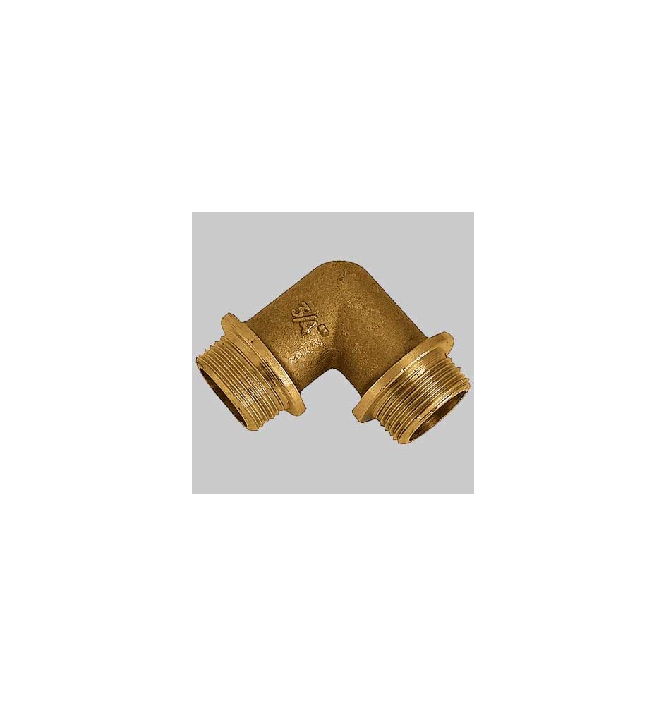 GOMITO MASCHIO/MASCHIO OTTONE GIALLO - 1/2 x 1/2