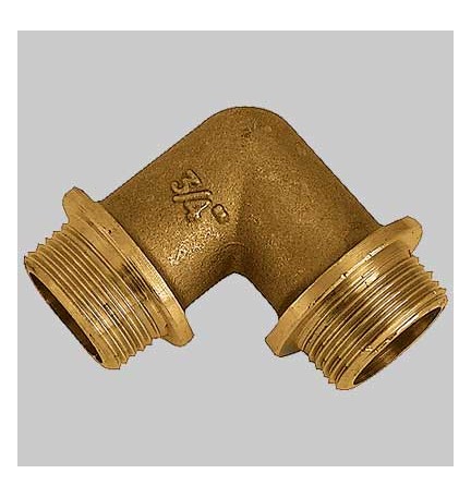 GOMITO MASCHIO/MASCHIO OTTONE GIALLO - 3/4 x 3/4