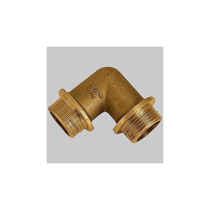 GOMITO MASCHIO/MASCHIO OTTONE GIALLO - 3/4 x 3/4