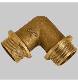 GOMITO MASCHIO/MASCHIO OTTONE GIALLO - 1" x 1"
