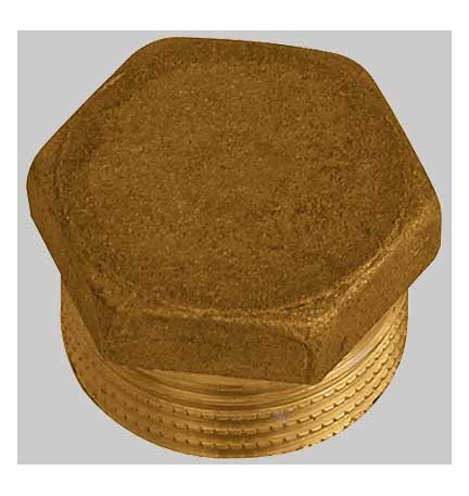 TAPPO MASCHIO ESAGONALE OTTONE GIALLO - 1/4