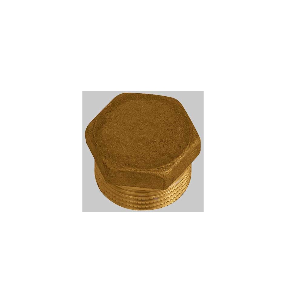 TAPPO MASCHIO ESAGONALE OTTONE GIALLO - 3/8