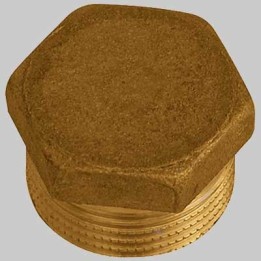 TAPPO MASCHIO ESAGONALE OTTONE GIALLO - 1/2