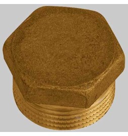 TAPPO MASCHIO ESAGONALE OTTONE GIALLO - 1"1/4
