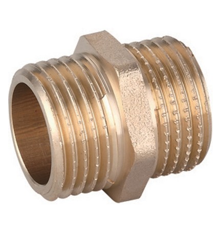 NIPPLE DIRITTO MM OTTONE GIALLO 1/4