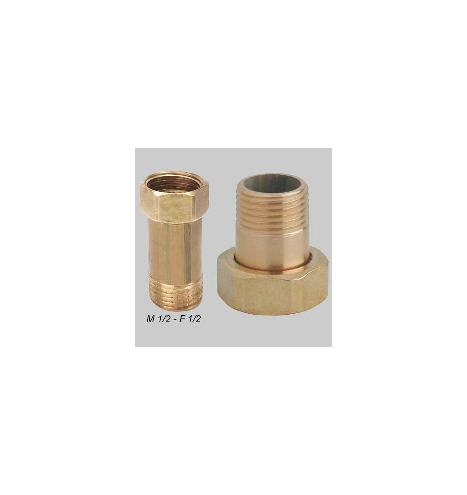 CODOLO OTTONE GIALLO DADO GIREVOLE - M 3/4 - F 1"