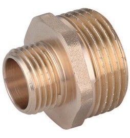 NIPPLE DIRITTO RIDOTTO MM OTTONE GIALLO 2" x 1"1/2