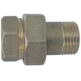RACCORDO DIRITTO MF 3 PEZZI OTTONE GIALLO 3/4