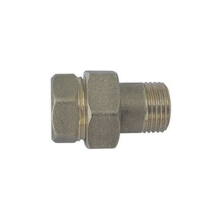 RACCORDO DIRITTO MF 3 PEZZI OTTONE GIALLO 3/4
