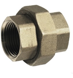 RACCORDO DIRITTO FF 3 PEZZI OTTONE GIALLO 3/4"