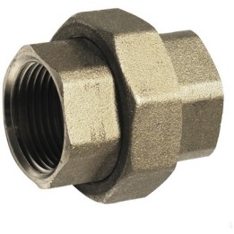 RACCORDO DIRITTO FF 3 PEZZI OTTONE GIALLO 1"