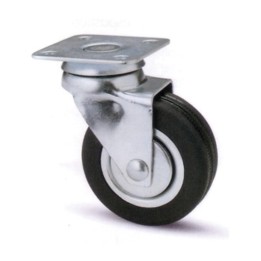 RUOTA MOBILE D 60 MM GOMMA DOPPIA COR 160 PIASTRA