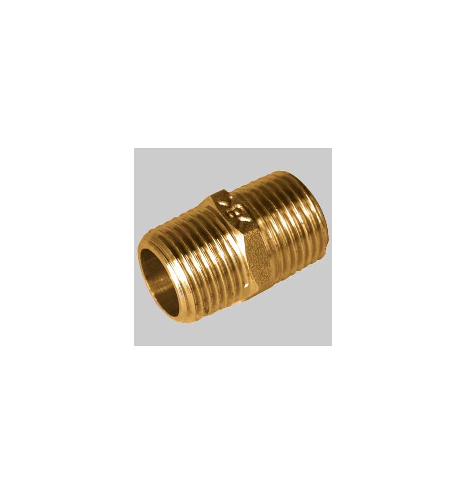 NIPLES LUNGO 7 FILETTI OTTONE GIALLO - 1"