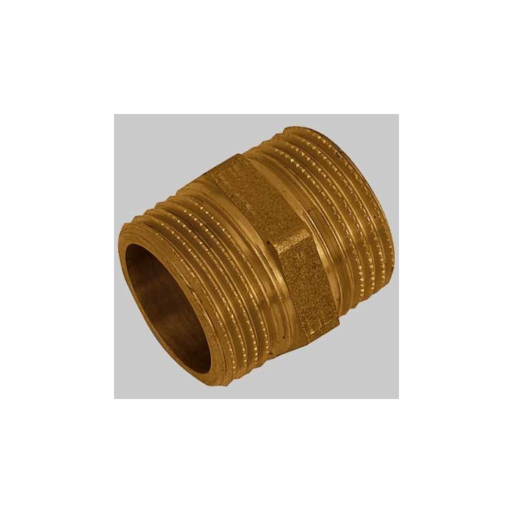 NIPLES 5 FILETTI OTTONE GIALLO - 1/2 x 1/2