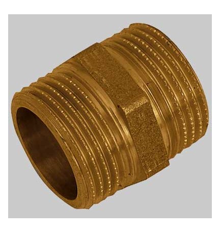 NIPLES 5 FILETTI OTTONE GIALLO - 1"1/4 x 1"1/4